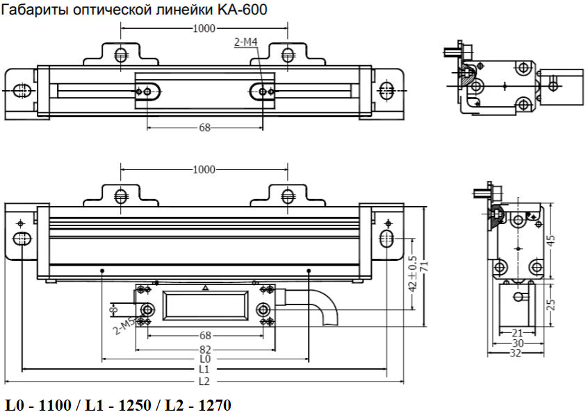 Оптическая линейка KA-600/1100 1 мкм RS422